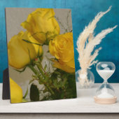 Gele rozen fotoplaat (Zijkant)