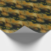 Gele rozen, gepersonaliseerd cadeaupapier (Hoek)