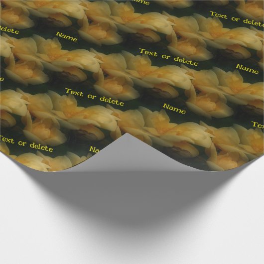 Gele rozen, gepersonaliseerd cadeaupapier (Hoek)