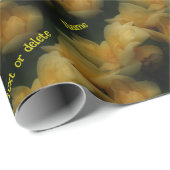 Gele rozen, gepersonaliseerd cadeaupapier (Rol Hoek)