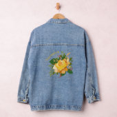 Gele rozen, gepersonaliseerd denim jacket (Hangar)
