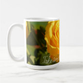 Gele rozen, gepersonaliseerd koffiemok (Links)