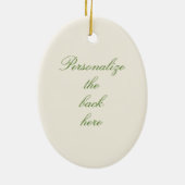 Gele rozen, gepersonaliseerd terug keramisch ornament (Achterkant)