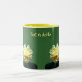 Gele rozen, gepersonaliseerd tweekleurige koffiemok (Center)