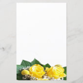 Gele rozen, gepersonaliseerde schrijfbenodigdheden (Achterkant)