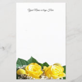 Gele rozen, gepersonaliseerde schrijfbenodigdheden (Voorkant)