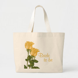 Gele rozen grote tote bag