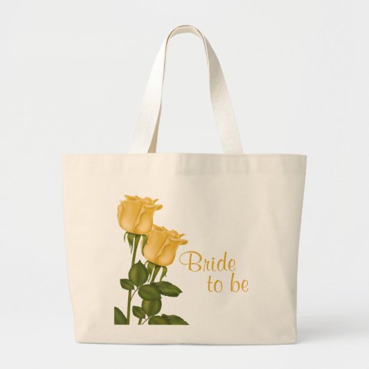 Gele rozen grote tote bag (Voorkant)