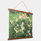 Gele rozen hangend wandkleed (Gebogen)