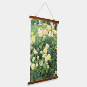 Gele rozen hangend wandkleed (Gebogen)