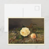 Gele rozen, Happy Birthday Briefkaart (Voorkant / Achterkant)