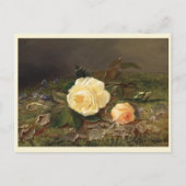 Gele rozen, Happy Birthday Briefkaart (Voorkant)