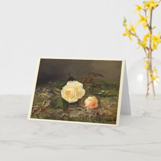 Gele rozen, Happy Birthday Kaart (Gele Bloem)