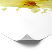 Gele Rozen Hart op Witte Poster (Hoek)