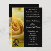 Gele Rozen Huwelijksuitnodigingen en gunsten Uitnodiging Briefkaart (Voorkant / Achterkant)