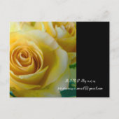 Gele Rozen Huwelijksuitnodigingen en gunsten Uitnodiging Briefkaart (Achterkant)