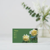 Gele rozen in bloeiend Visitekaartje (Staand voorkant)