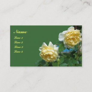 Gele rozen in bloeiend Visitekaartje
