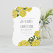 gele rozen kaart (Staand voorkant)