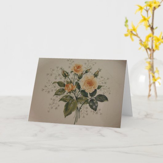 gele rozen kaart (Gele Bloem)