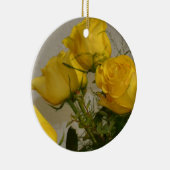 Gele rozen keramisch ornament (Rechts)