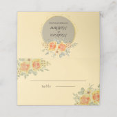 Gele rozen krans plaatskaartje (Buitenkant ongevouwen)