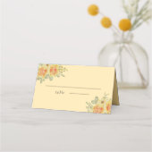 Gele rozen krans plaatskaartje (Voorkant)