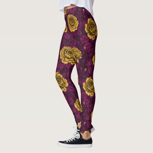 Gele rozen leggings (Links)