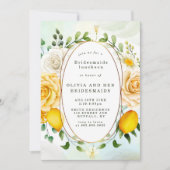 Gele rozen Lemons Bridesmaids Luncheon Invites (Voorkant)