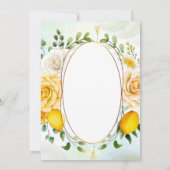 Gele rozen Lemons Bridesmaids Luncheon Invites (Achterkant)