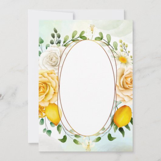 Gele rozen Lemons Bridesmaids Luncheon Invites (Achterkant)