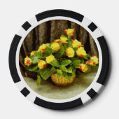 Gele rozen mand schilderij pokerchips (Achterkant)