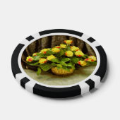 Gele rozen mand schilderij pokerchips (Enkel)