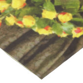 Gele rozen mand schilderij tafelkleed (Gekanteld)
