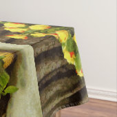 Gele rozen mand schilderij tafelkleed (Voorbeeld)