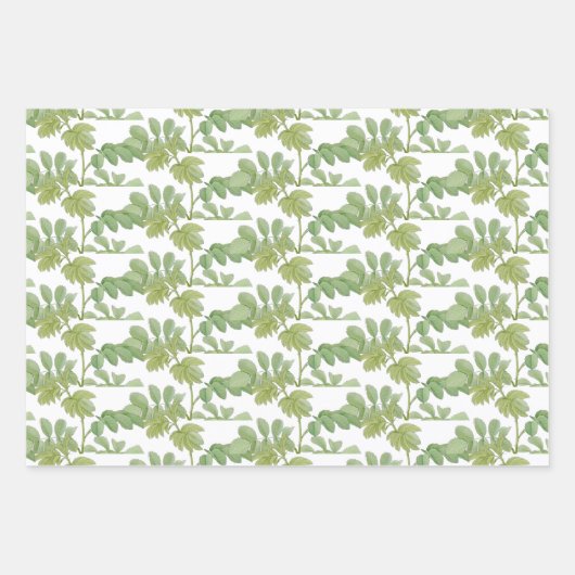 Gele rozen met groene bladeren inpakpapier vel (Voorkant 2)