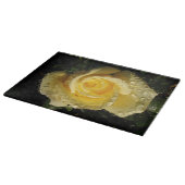 Gele rozen met snijvlak snijplank (Hoek)