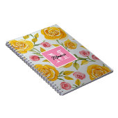 Gele Rozen Monogram Notitieboek (Rechterzijde)