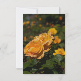 Gele rozen notitiekaartje