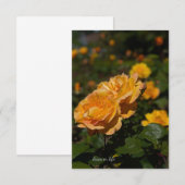Gele rozen notitiekaartje (Voorkant / Achterkant)