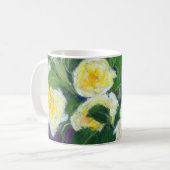 Gele rozen olie voor het schilderen van pasta's koffiemok (Voorkant links)