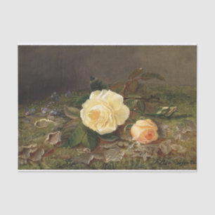 Gele rozen, ontkoppeling tissuepapier