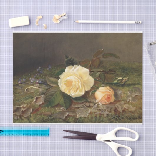 Gele rozen, ontkoppeling tissuepapier (Craft)