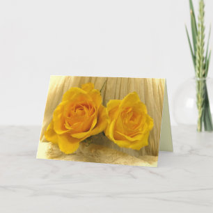 Gele Rozen op de Moederdag van het Kant Kaart