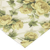 Gele rozen op Trellis Floral Pattern Korte Tafelloper (Hoek)