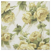 Gele rozen op Trellis Floral Pattern Stof (Swatch)