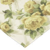 Gele rozen op Trellis Floral Pattern Tafelkleed (Gekanteld)