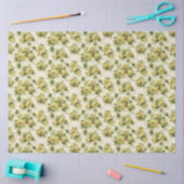 Gele rozen op Trellis Floral Pattern Tissuepapier (Craft)