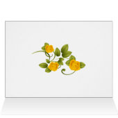 Gele rozen op zwarte en witte strepen (Binnen Horizontaal (Boven))