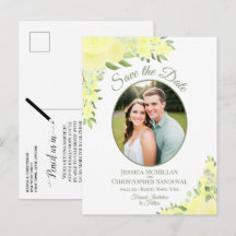 Gele Rozen Ovaal Foto Boho Trouw Save the Date